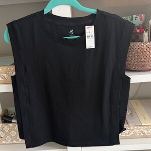 NWT Lou & Grey Black Tee. Size Medium.